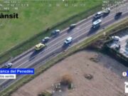 VÍDEO: Aparatós accident a l’N-340 a Vilafranca amb un carril tallat i pas alternatiu
