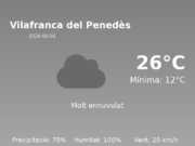 AEMET: El temps per a Vilafranca del Penedès – 1 de Maig de 2026